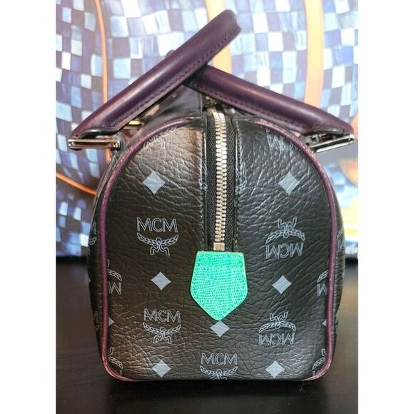 Black MCM Visetos Lion Princess Boston - Picture 5 of 16